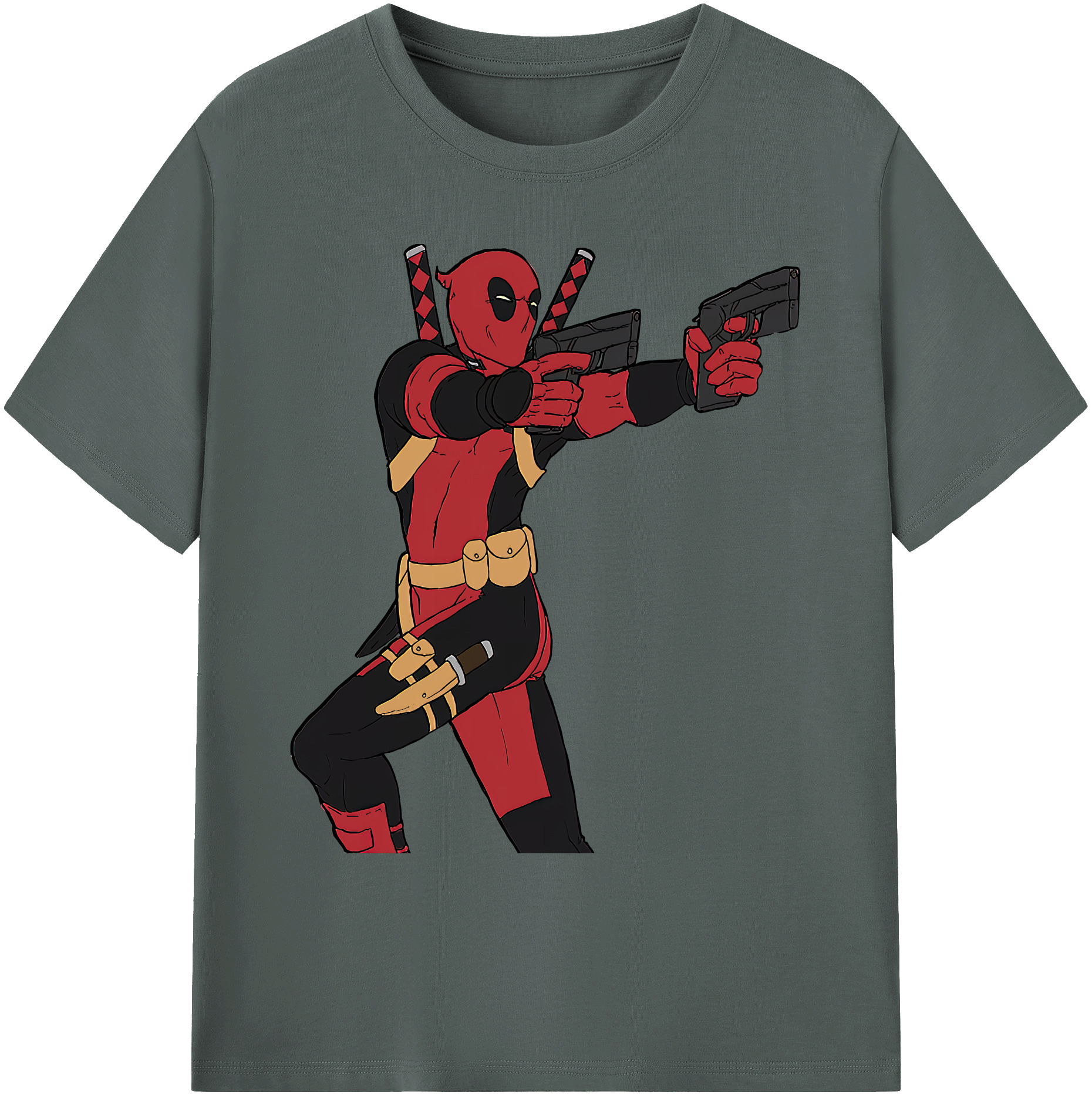 （画像用） Deadpool デッドプール 綿100％ メンズ半袖Tシャツ｜肌触りやわらか＆通気性